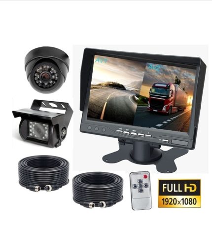 KIT VEHICULAR / MONITOR-DVR / 2 CAMARAS IR 1080P